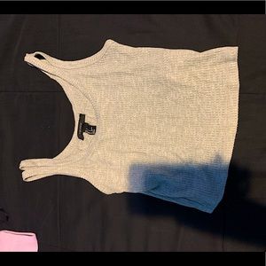 Grey crop top tank top